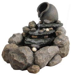 Декоративний фонтан Engard "Глечик на камені" 69×58×55 см