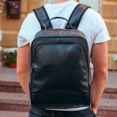 Мужской кожаный рюкзак для ноутбука и поездок Tiding Bag 72-8781 черный