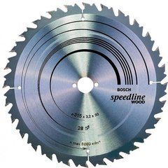 Пиляльний диск Bosch Speedline Wood 315&times;3,2&times;30 мм, 28 ATB (2608640682)