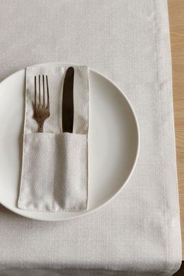 Святковий чохол для приладiв Перлина White, Білий, 20 см