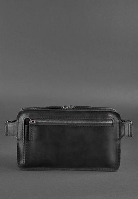 Шкіряна поясна сумка Dropbag Maxi чорна Crazy Horse, натуральна шкіра Crazy Horse