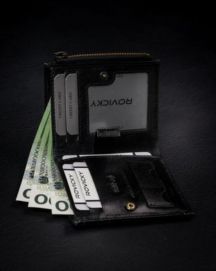 Кошелек мужской кожаный ROVICKY 1006-03-BOR-1119 черный