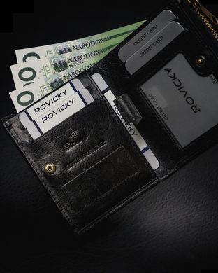 Кошелек мужской кожаный ROVICKY 1006-03-BOR-1119 черный