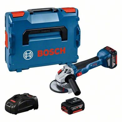 Акумуляторна безщіткова кутова шліфувальна машина Bosch GWS 18V-10 (06019J4004) (2x GBA 5A/ч)