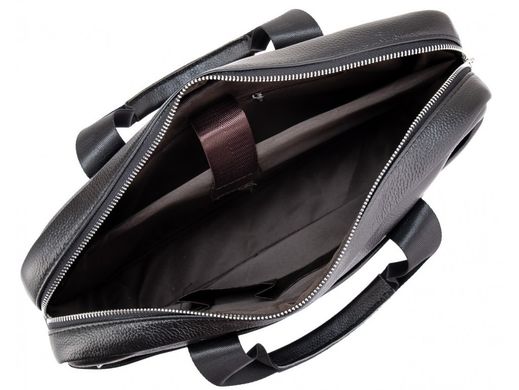 Чоловіча шкіряна сумка для ноутбука Borsa Leather 1526 Чорна, Черный
