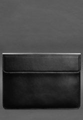 Шкіряний чохол-конверт на магнітах для MacBook 15-16 дюйм Чорний, Черный
