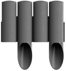 Cellfast Газонна огорожа STANDARD, 4 елементи, 2.3м, сірий, серый