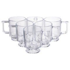 Набір чашок 6 шт для чаю та кави Goblet по 300 (мл) кружки скляні Прозорий HP-19-L6, Прозрачный