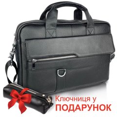 Офисная мужская кожаная сумка для ноутбука и документов Tiding Bag K270837