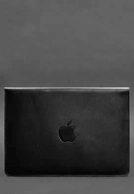 Шкіряний чохол-конверт на магнітах для MacBook 15-16 дюйм Чорний, Черный