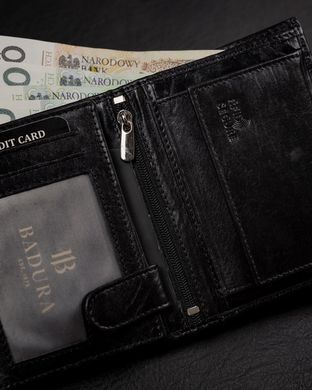 Гаманець чоловічий шкіряний Badura B-N62-MIL NERO