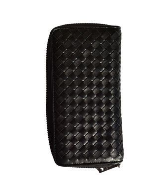 Женский кожаный кошелек Italian fabric bags 1766 black