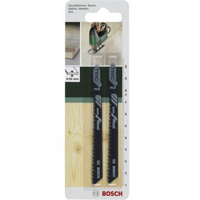 Пилка для лобзиків Bosch T111 С, HCS, 2 шт (2609256716)