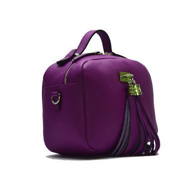 Жіноча шкіряна сумка крос-боді Italian fabric bags 2039 purple