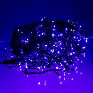 Вулична гірлянда Бахрома 20 м 335 LED гірлянда штора чорний провід Синій 20MBBL
