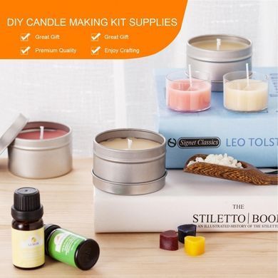 Професійний подарунковий набір для виготовлення свічок DIY Candle making Kit, Білий