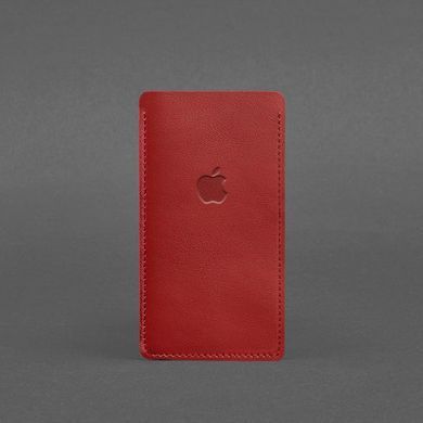 Кожаный чехол для iPhone 12 Красный
