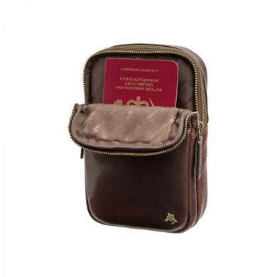 Сумка-слінг чоловіча шкіряна Visconti S42 Jamie темно-коричнева