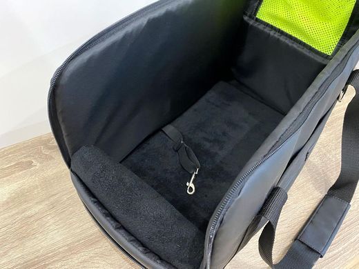 Сумка переноска для собак та котів Voyage Black екокожа M &ndash; 50х30х30 см