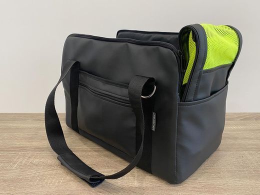 Сумка переноска для собак та котів Voyage Black екокожа M &ndash; 50х30х30 см