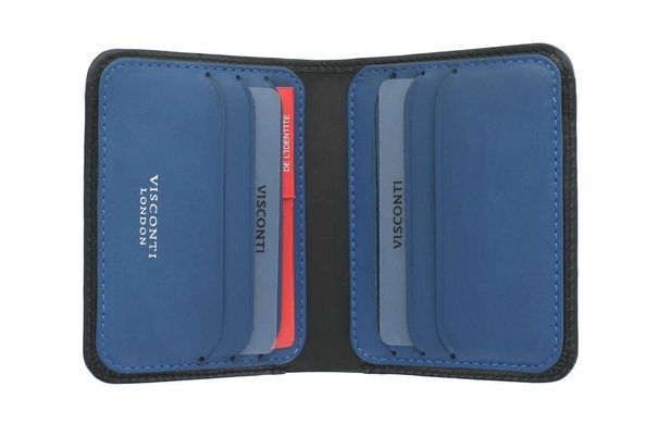 Гаманець чоловічий шкіряний Visconti VSL34 Lank c RFID Black-Cobalt