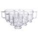 Набор чашек 6 шт для чая и кофе Goblet по 300 (мл) кружки стеклянные Прозрачный HP-19-L6