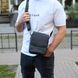 Мужская сумка барсетка на одно плечо 17.5х22х6, нагрудный мессенджер для телефона, черный