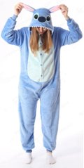 Кигуруми пижама голубой Стич 145-155 см - S размер