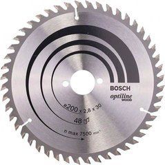 Пильний диск Bosch Optiline Wood 200&times;2,8&times;30 мм, 48 ATB (2608640620)