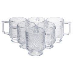 Набір чашок 6 шт для чаю та кави Goblet по 300 (мл) кружки скляні HP-19-L8, Прозрачный