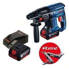 Акумуляторний перфоратор GBH 180-LI + 2 x GBA 18 4.0 Ah Батарея + багатофункціональний інструмент Swiss Peak