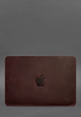 Шкіряний чохол для MacBook 13 дюйм Бордовий Crazy Horse, Бордовый, натуральна шкіра Crazy Horse
