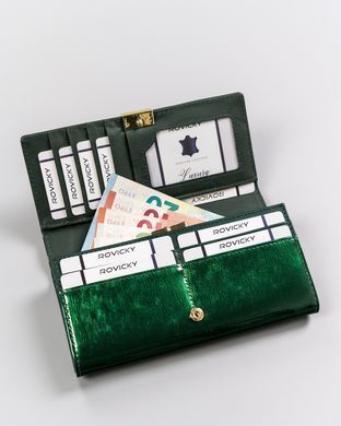 Кошелек женский кожаный ROVICKY RH-24A-1-SH-8209 Green (зеленый)