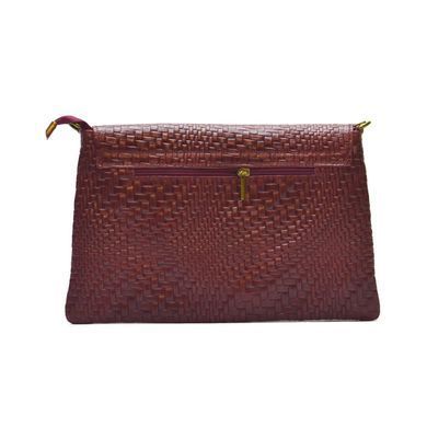 Жіноча шкіряна сумочка-клатч Italian fabric bags 2197 burgundy