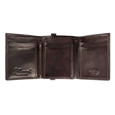 Кошелек мужской кожаный Ashwood 1265 VT BRN темно-коричневый
