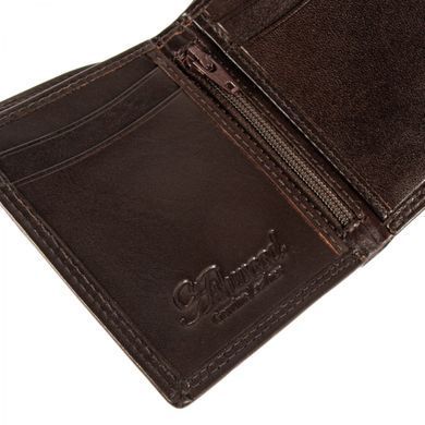 Кошелек мужской кожаный Ashwood 1265 VT BRN темно-коричневый
