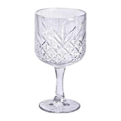 Бокалы для вина на высокой ножке набор 6 шт винный бокал стеклянный прозрачный 400 мл HP-YH-44