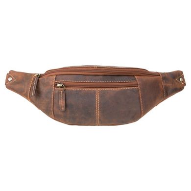 Сумка на пояс мужская (бананка) кожаная Visconti 721 Bumbag Large (Oil Tan) коричневая