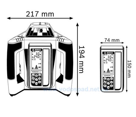 Ротационный лазерный нивелир Bosch GRL 500 HV + LR 50