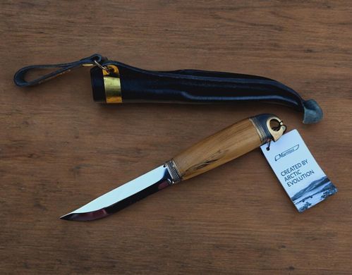 Ніж Marttiini Eagle Knife, 110x20x2.7 мм лезо, 55HRC, карельська береза + ножни (66557) в дерев`яному боксі