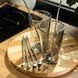 Набор многоразовых ложек-трубочек 6 шт для напитков 22 см с щеткой для мытья из нержавеющей стали Серый HP-20-19