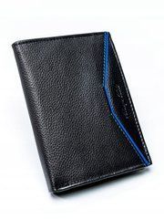 Гаманець чоловічий шкіряний ALWAYS WILD N104-SHP BLACK+R.BLU чорний