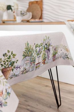 Скатертина гобеленова на стіл GARDEN 136х240 см, Разные цвета, 240