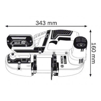 Аккумуляторная ленточная пила Bosch GCB 18 V-LI (каркас) (06012A0300)