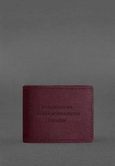 Шкіряна обкладинка для посвідчення журналіста бордова Crazy Horse, Бордовый, натуральна шкіра Crazy Horse, прозорі перегородки - пластифікований ПВХ (полівінілхлорид)