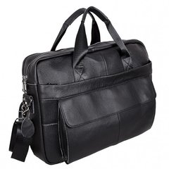 Мужская кожаная сумка для ноутбука и документов Tiding Bag NV91009 Черная