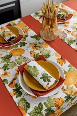 Серветка на стіл Happy Fall 35х45 см, Блакитний, Природа