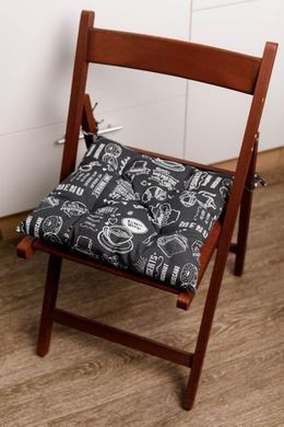 Подушка для стільця Breakfast black 40х40 см, черная