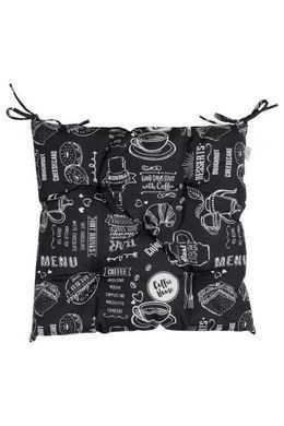 Подушка для стільця Breakfast black 40х40 см, черная