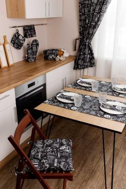 Подушка для стільця Breakfast black 40х40 см, черная